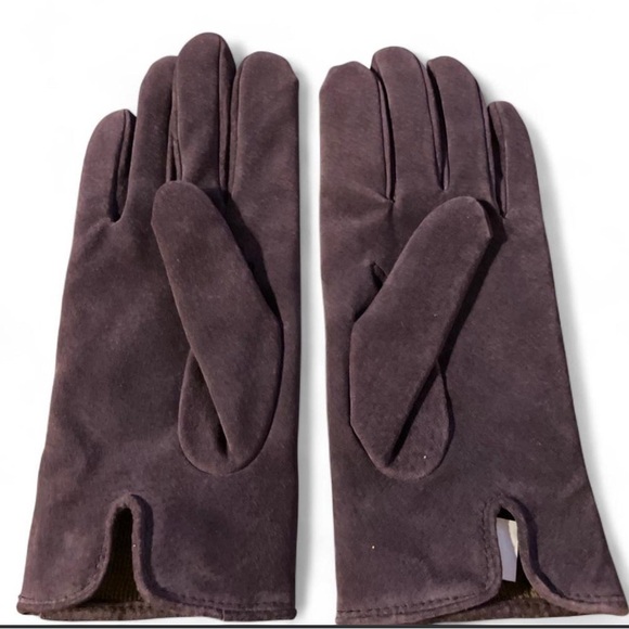 Isotoner Dark purple Suede Gloves - Picture 2 of 3